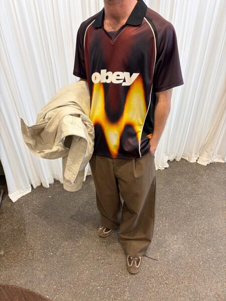 Obey Men Blurred Soccer Jersey T-Shirt