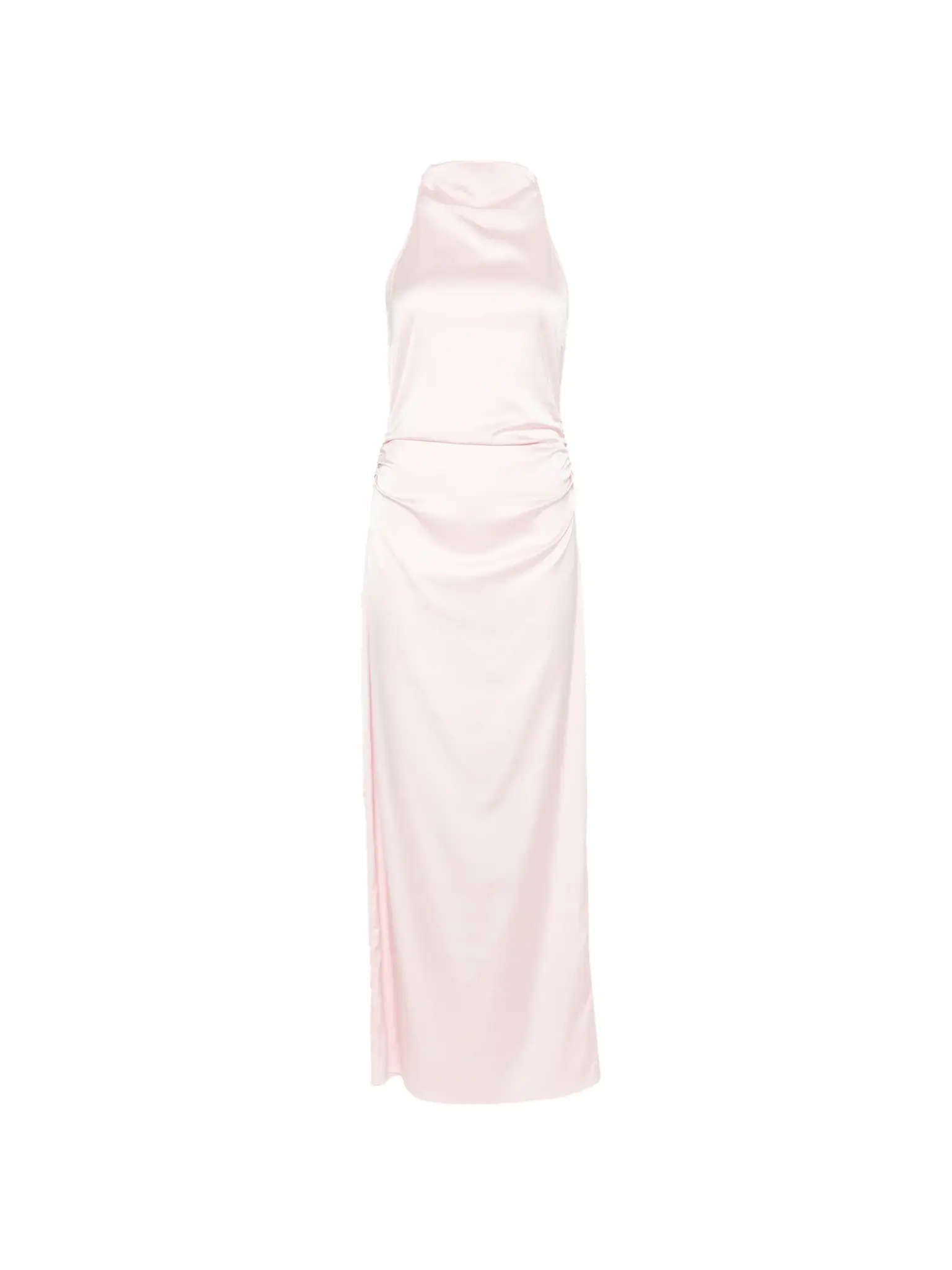 Rotate Halterneck Ruched Maxi Dress