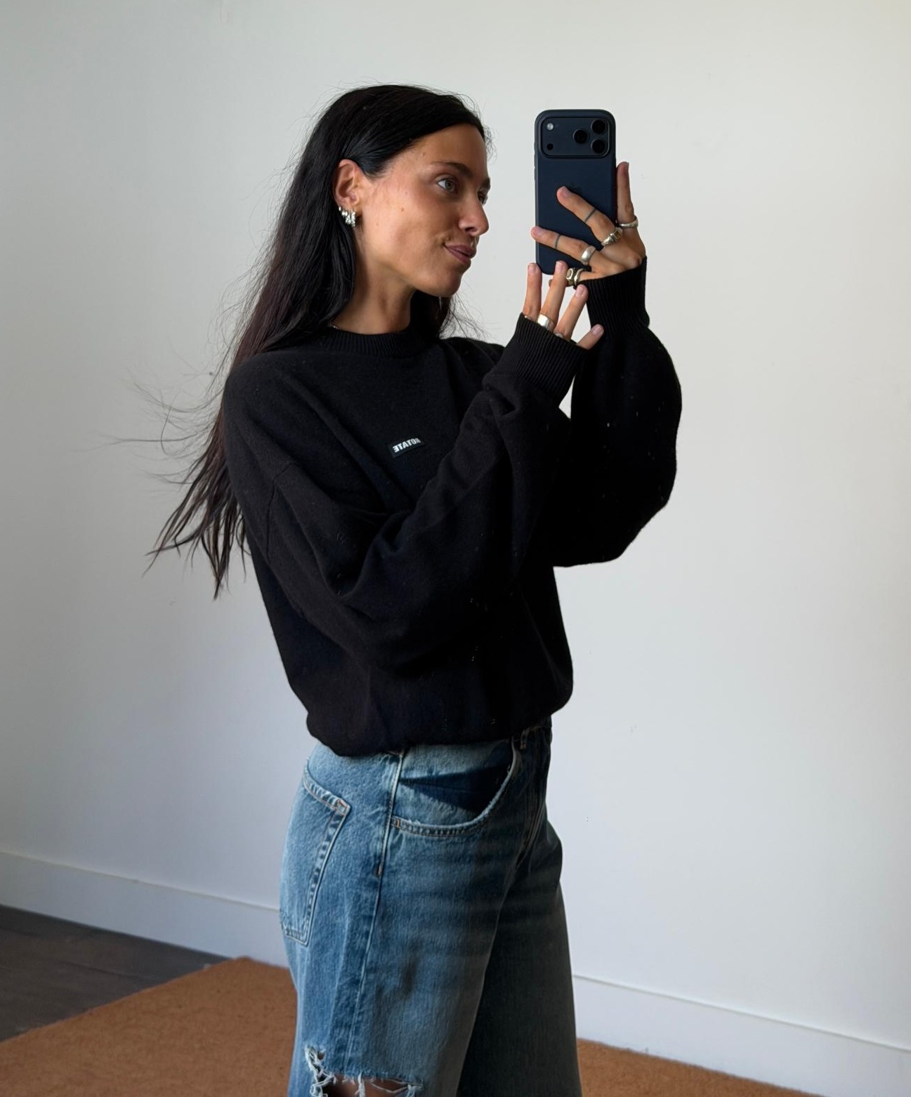 Rotate Basic Crewneck Sweater