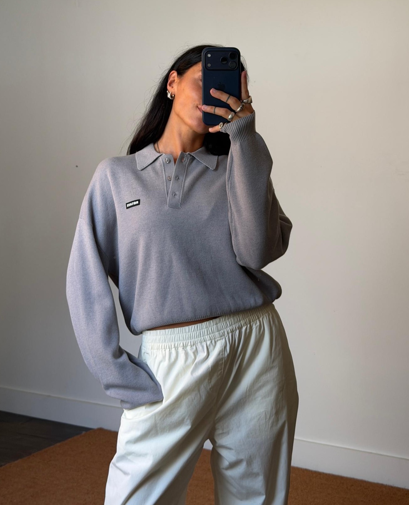 Rotate Slinky Knit Polo