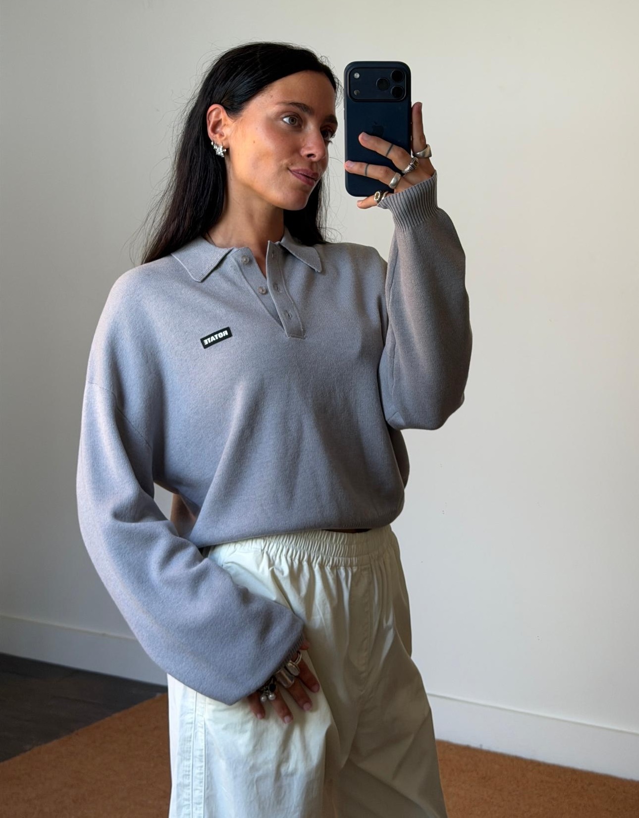 Rotate Slinky Knit Polo