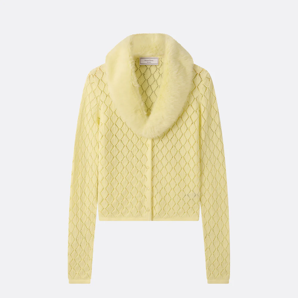House of Sunny Peggy Fur Cardigan