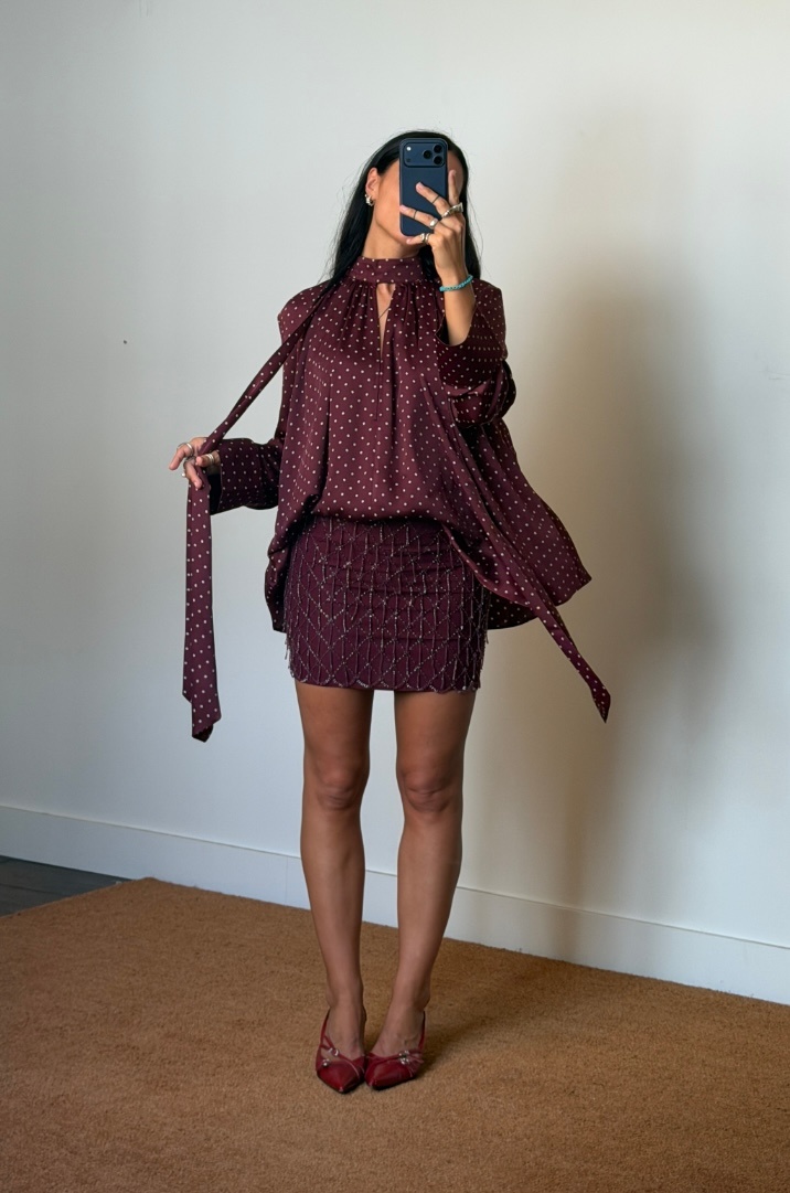 Rotate Sequins Mini Skirt