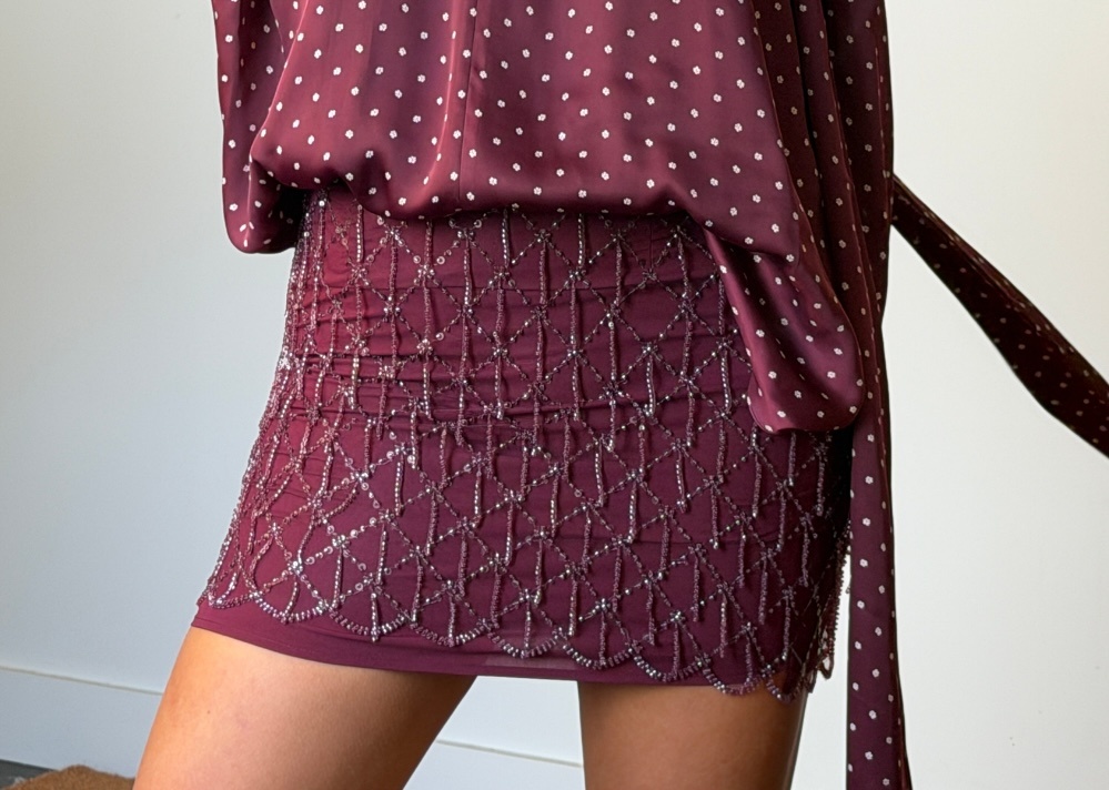 Rotate Sequins Mini Skirt