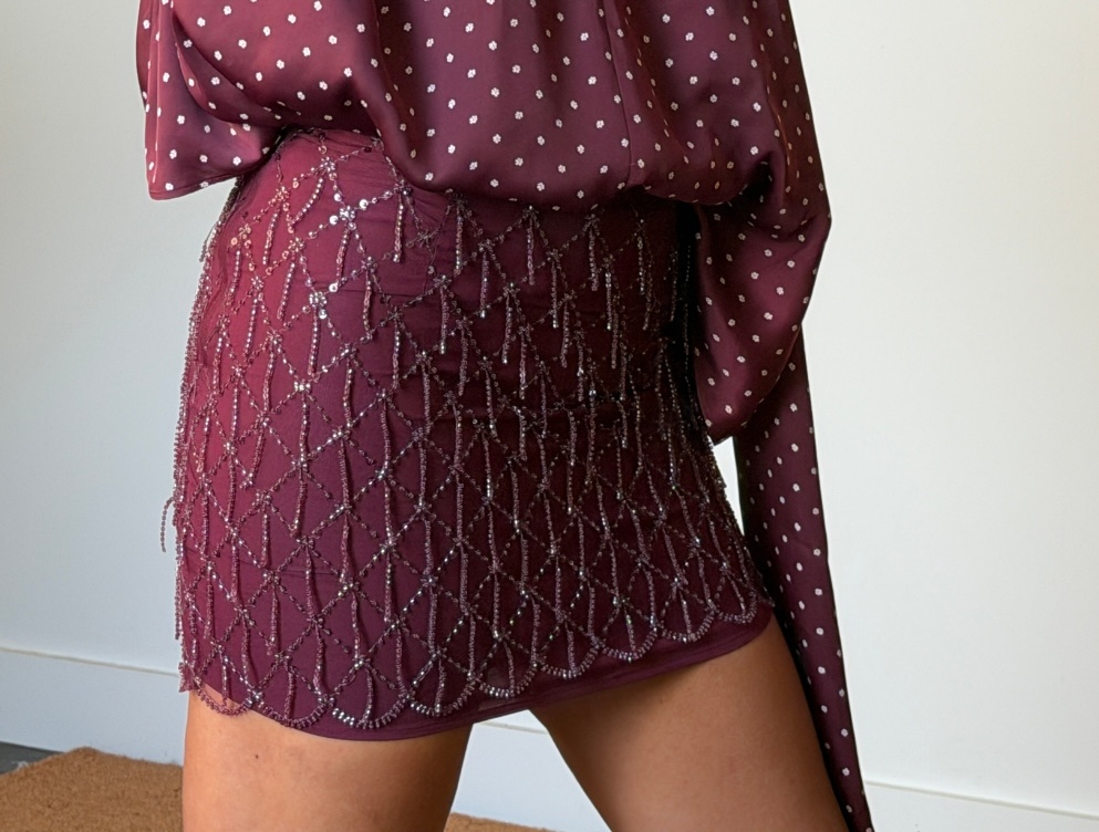 Rotate Sequins Mini Skirt
