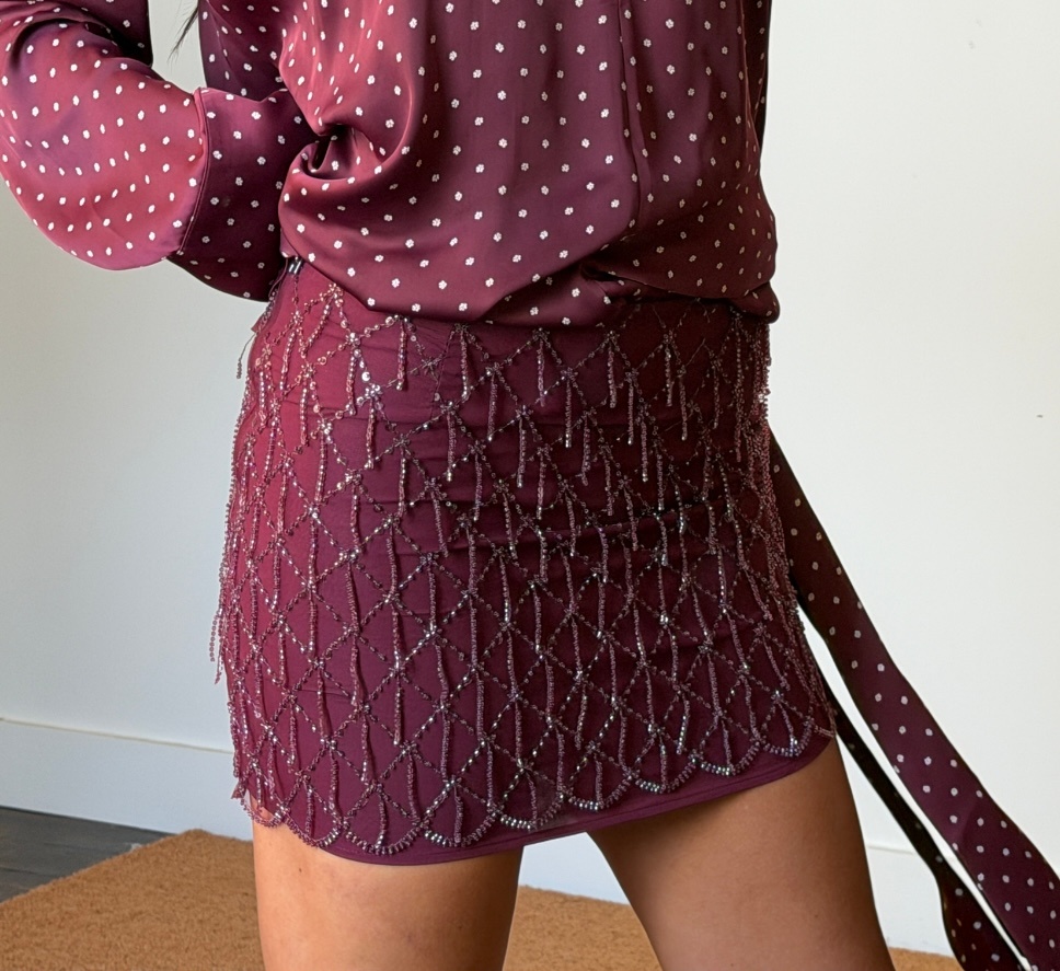 Rotate Sequins Mini Skirt