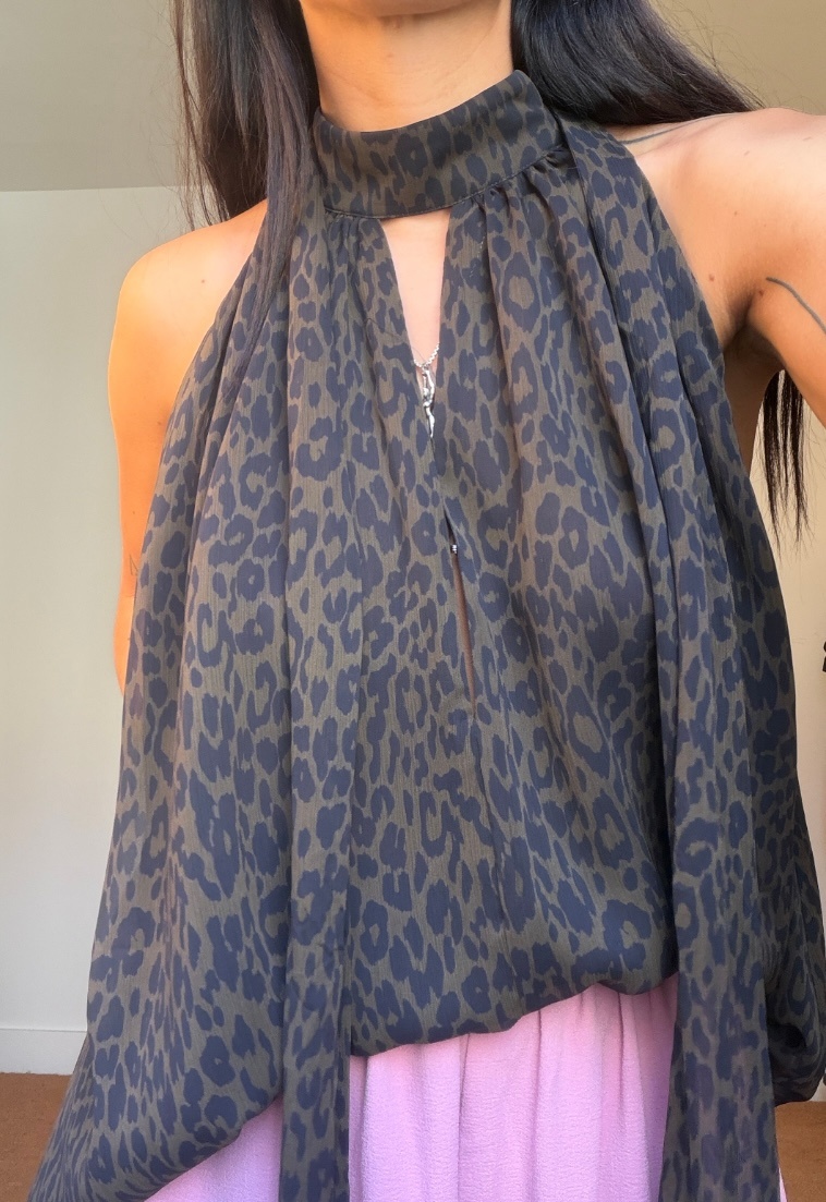 Rotate Halterneck Bow Top