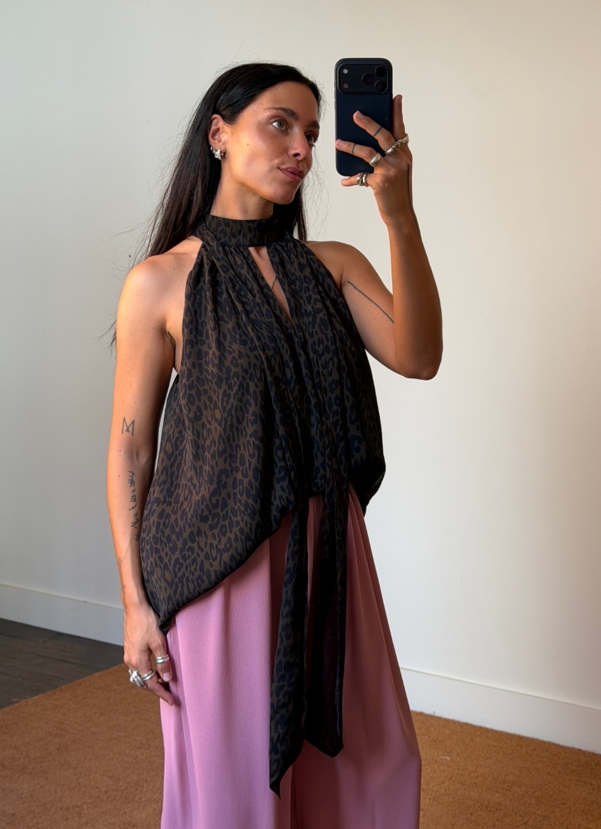 Rotate Halterneck Bow Top