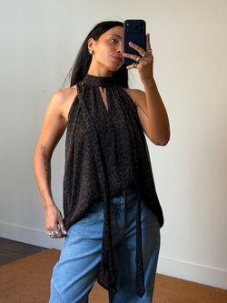 Rotate Halterneck Bow Top