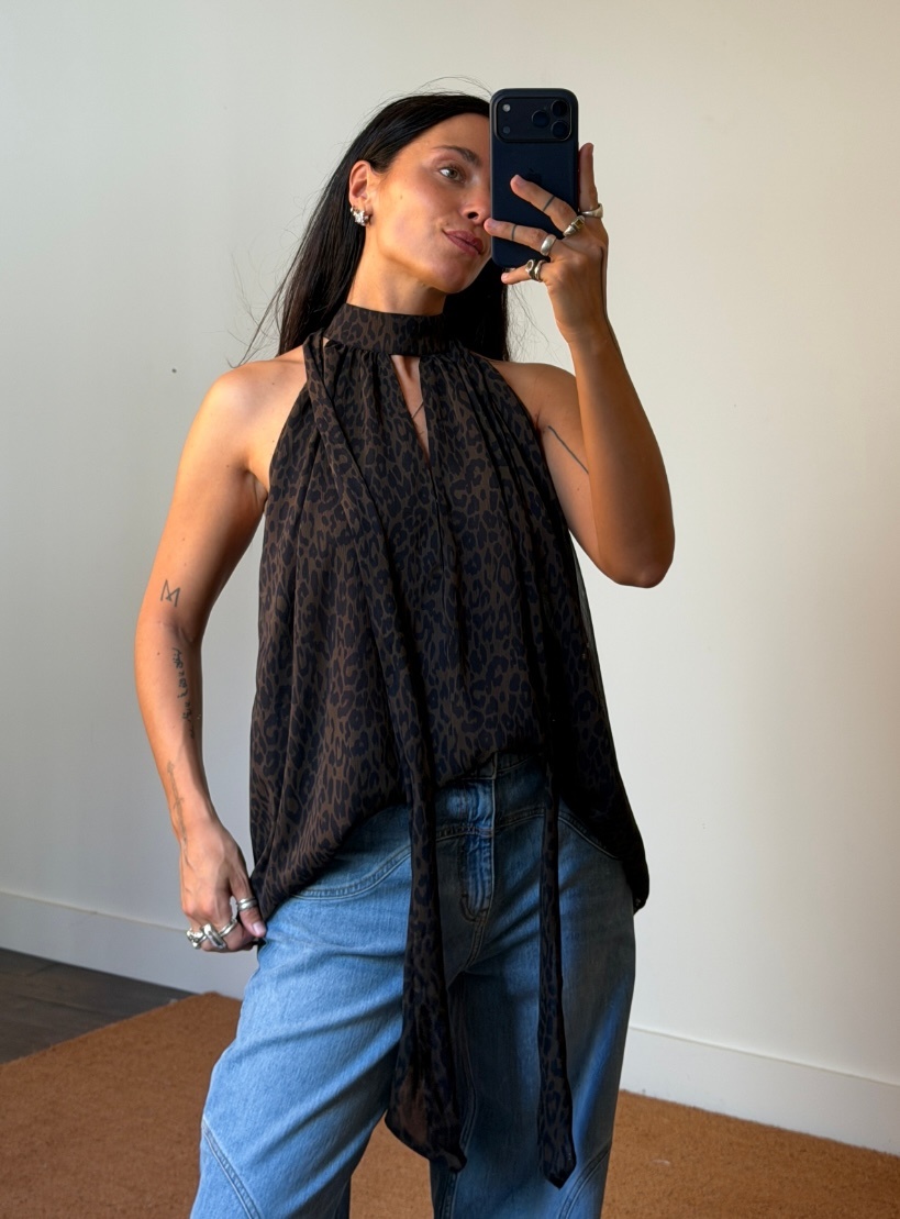 Rotate Halterneck Bow Top