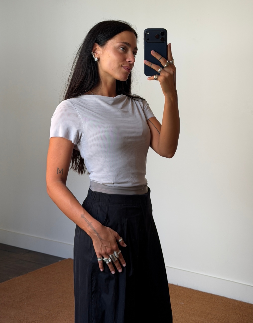 House of Sunny Double Layer Mesh Top