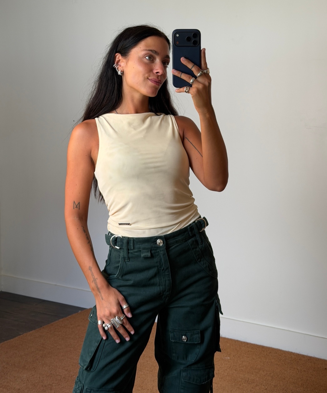 House of Sunny Double Layer SLeeeveless Mesh Top