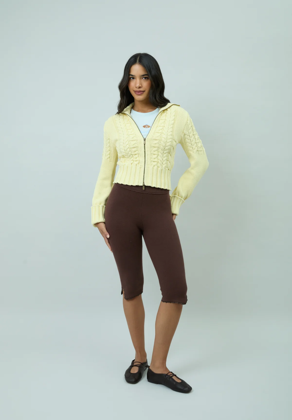 House of Sunny Rolled Cuff Peggy Cardigan