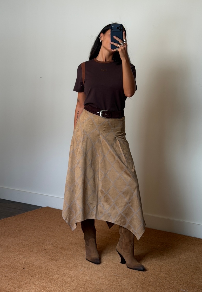 Laagam Tyla Embroidered Midi Skirt