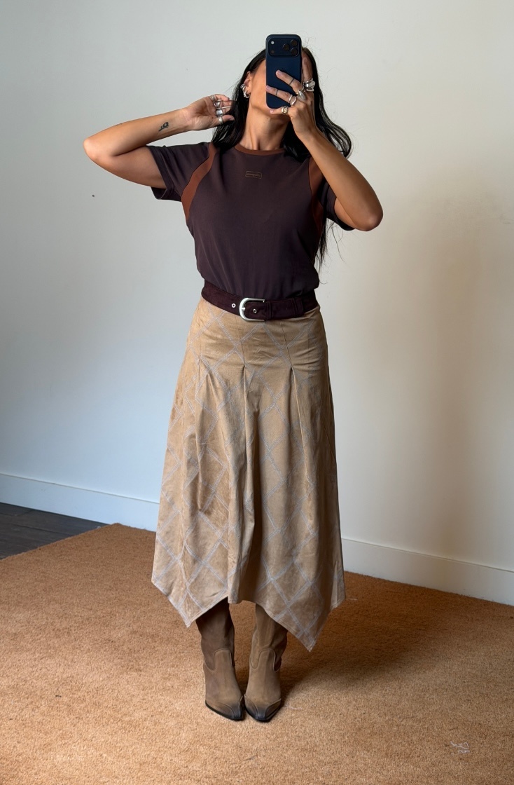 Laagam Tyla Embroidered Midi Skirt