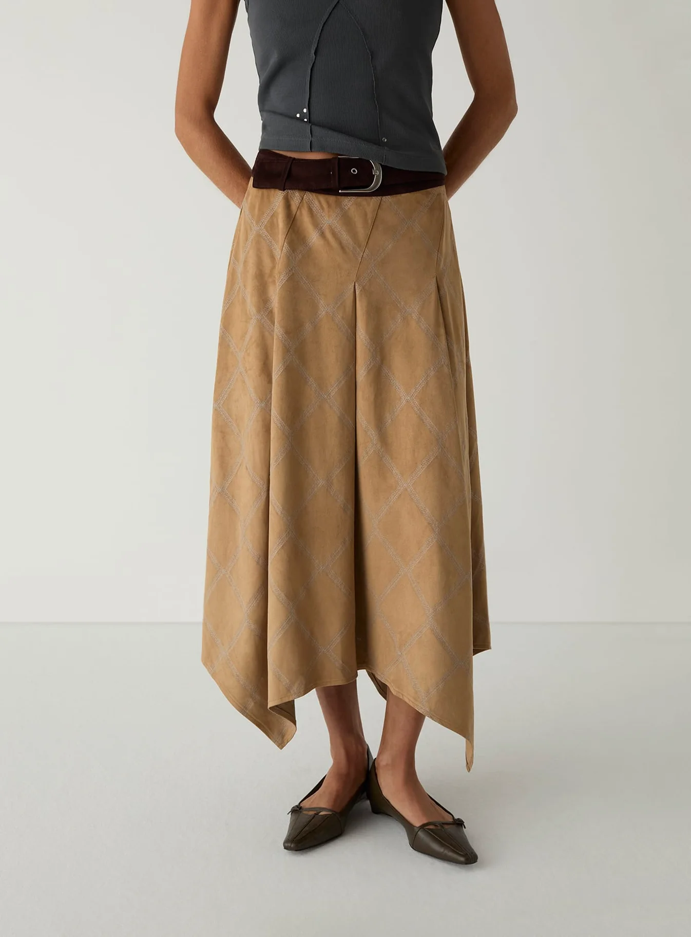 Laagam Tyla Embroidered Midi Skirt