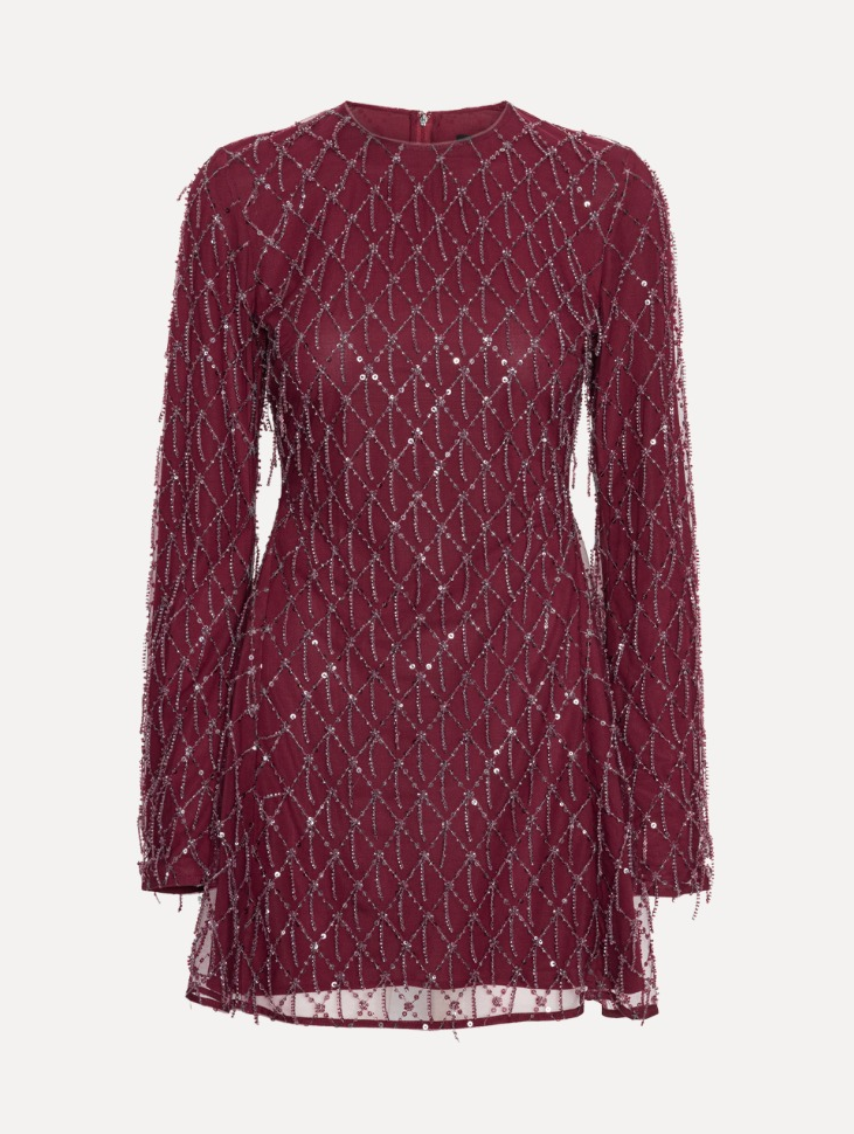 Rotate Sequins Mini Flared Dress