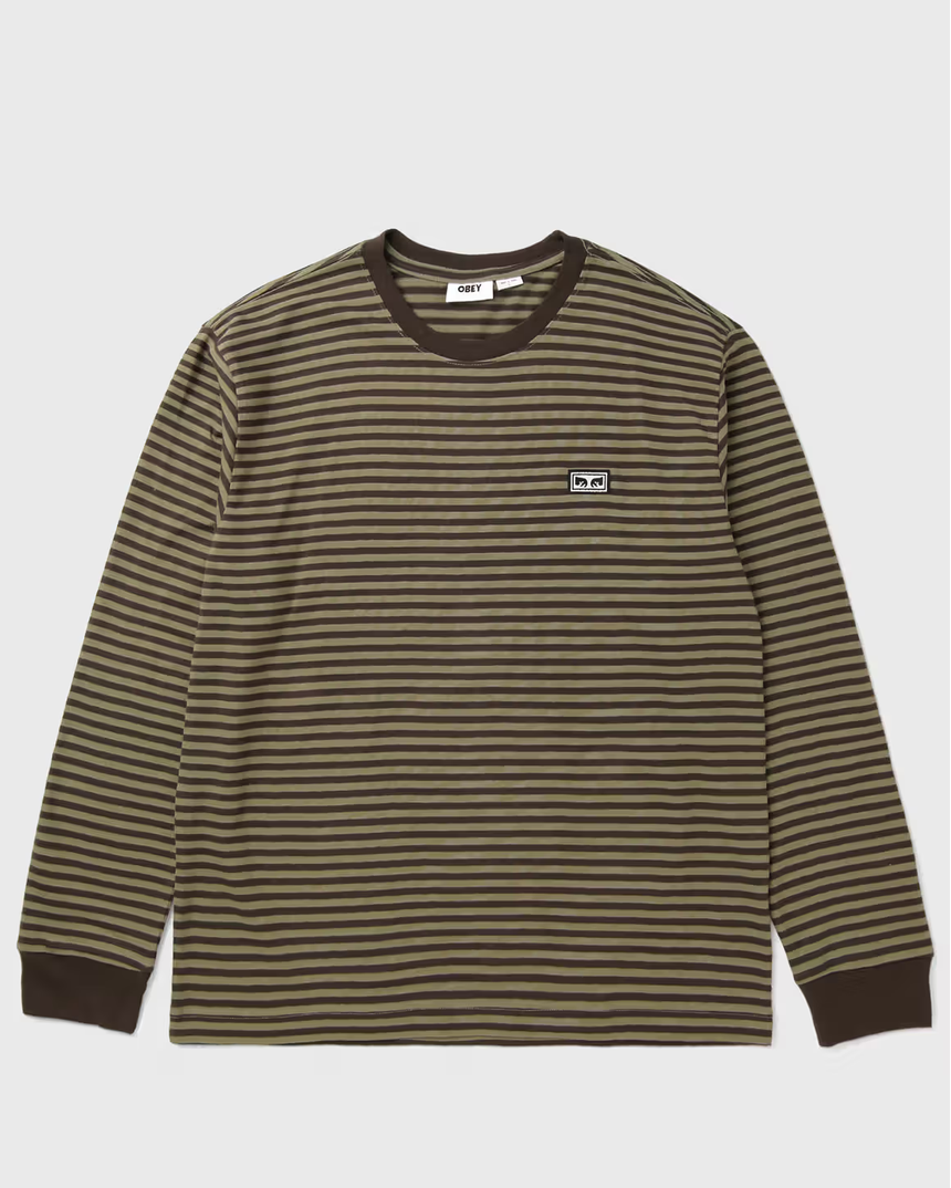 Obey Men Established Work Striped Longsleeve