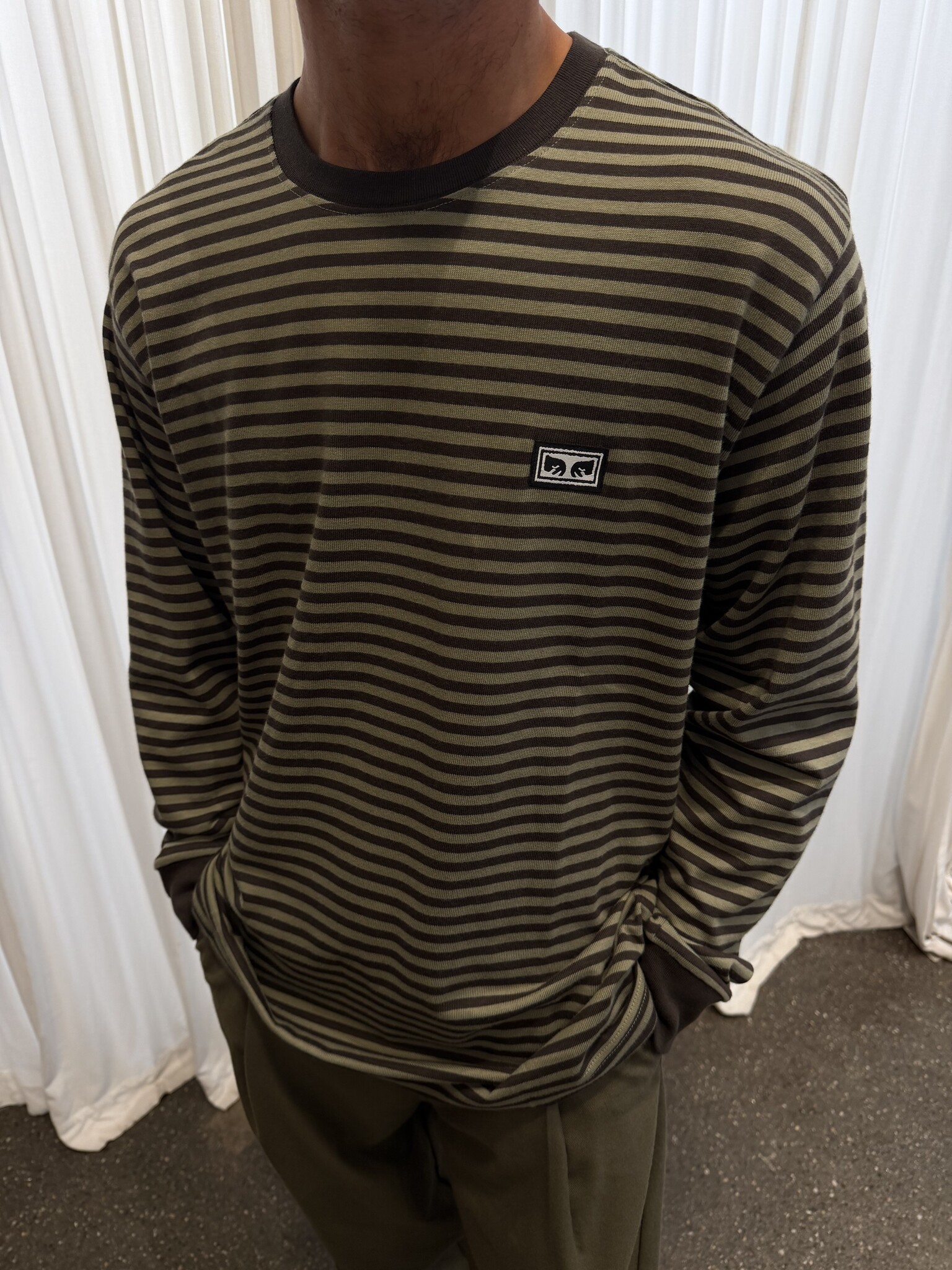 Obey Men Established Work Striped Longsleeve