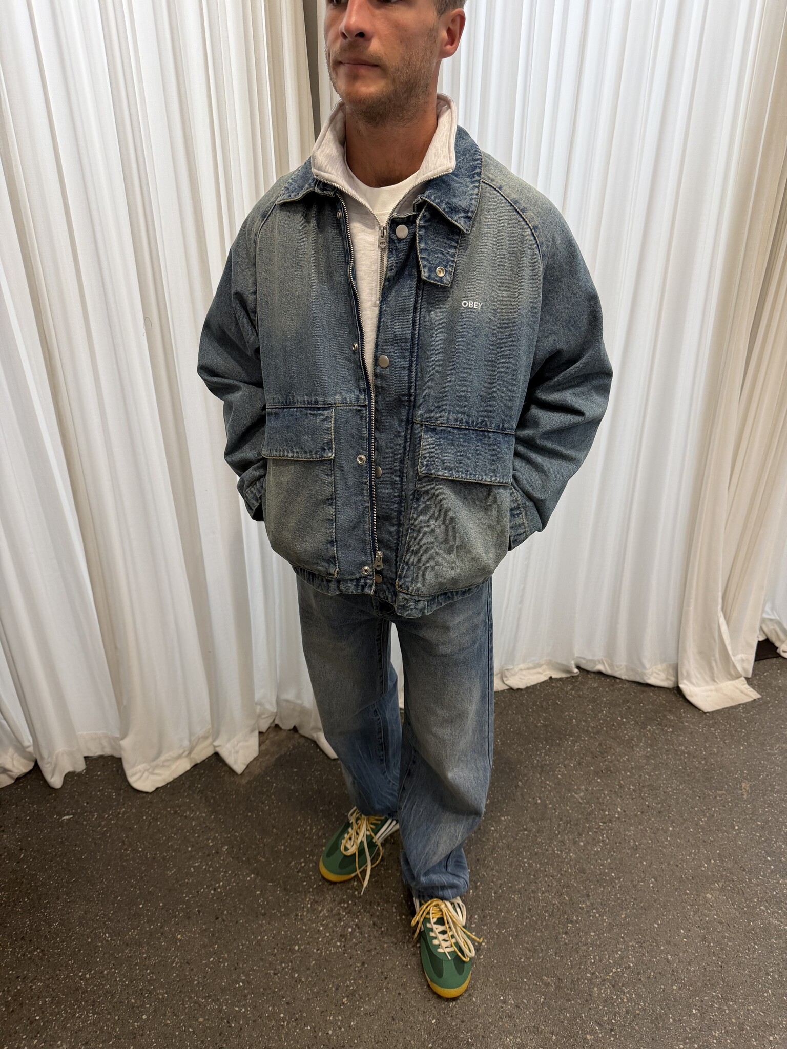 Obey Men Caden Denim Work Jacket