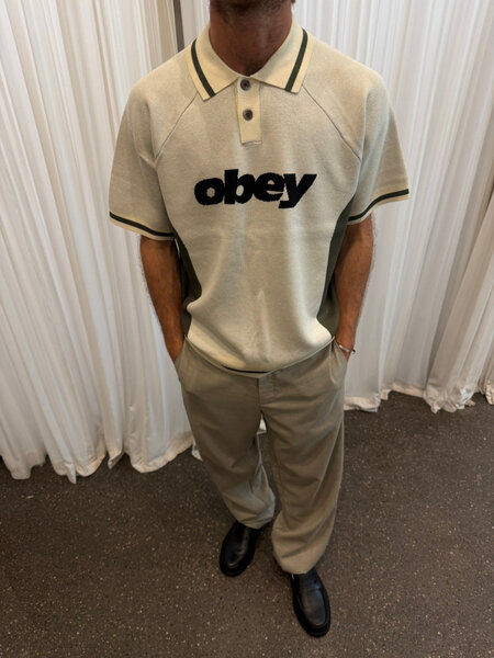 Obey Men Sport Polo Sweater