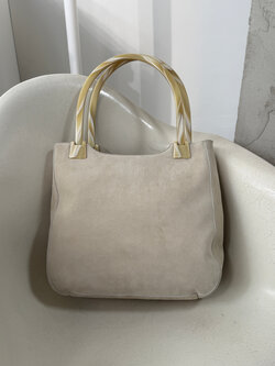 RR ARCHIVE Prada Suede Plexi Handle Bag