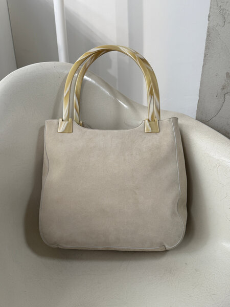 RR ARCHIVE Prada Suede Plexi Handle Bag