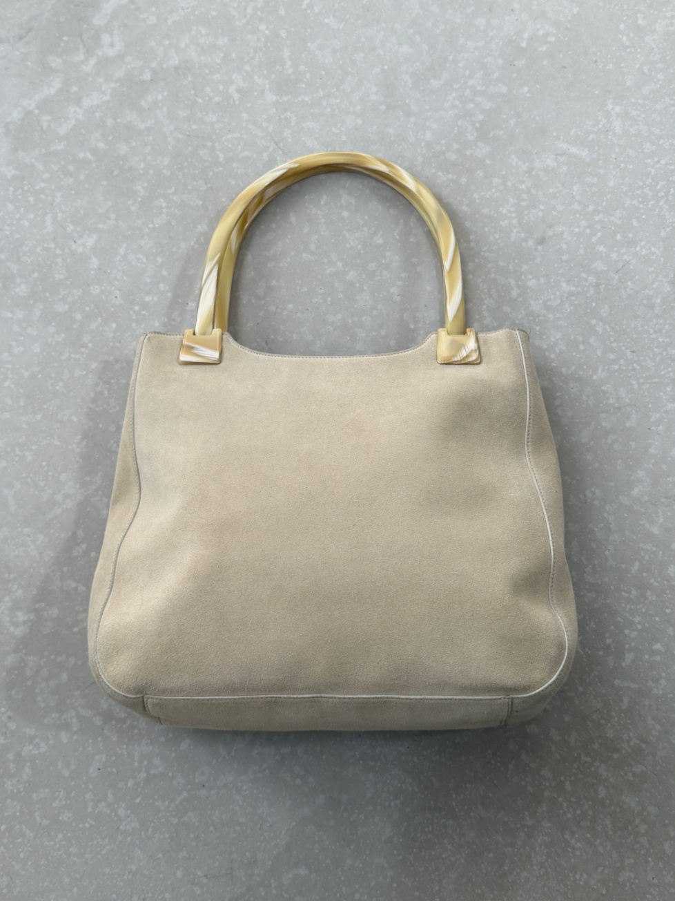 RR ARCHIVE Prada Suede Plexi Handle Bag