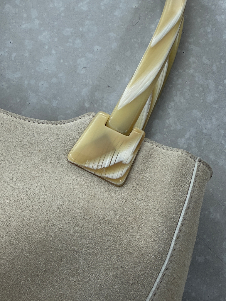 RR ARCHIVE Prada Suede Plexi Handle Bag