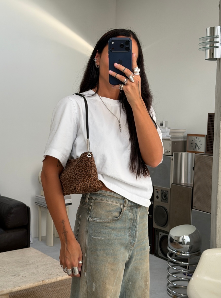 RR ARCHIVE Bottega Veneta Nylon Leopard Shoulder Bag
