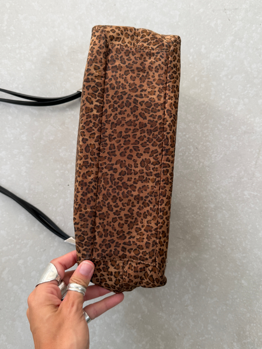 RR ARCHIVE Bottega Veneta Nylon Leopard Shoulder Bag
