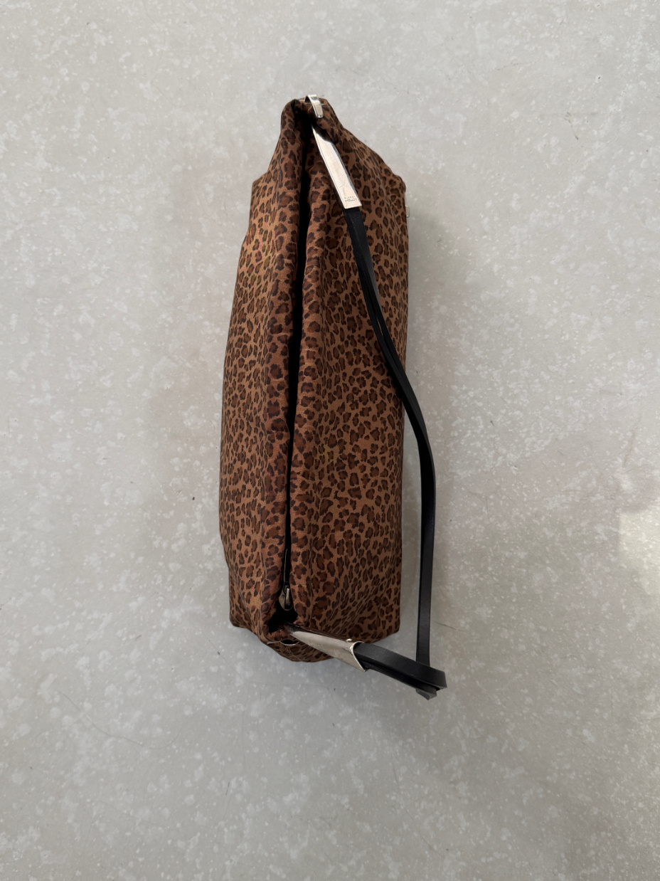 RR ARCHIVE Bottega Veneta Nylon Leopard Shoulder Bag