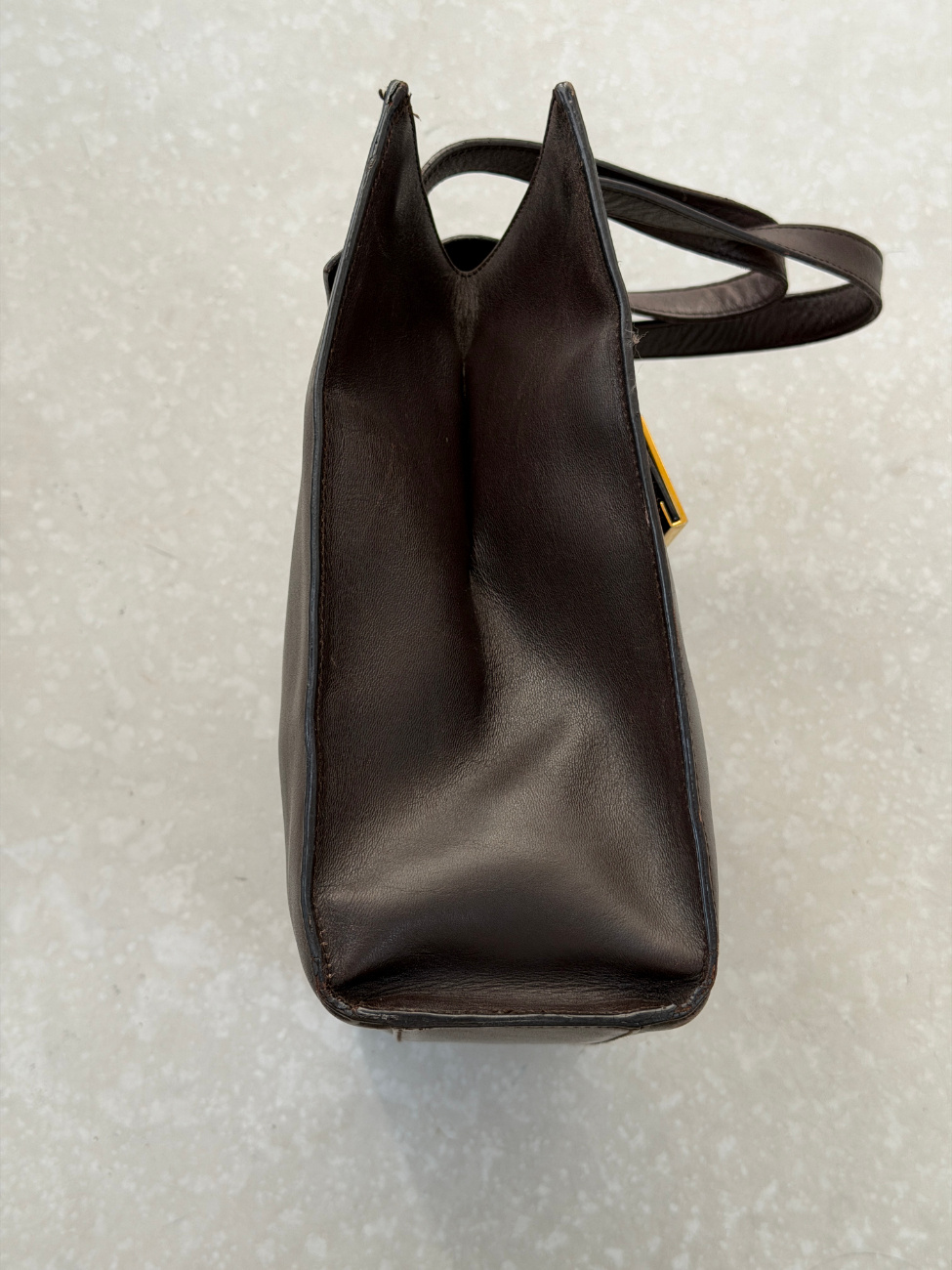 RR ARCHIVE Gucci Gold G Leather Handbag