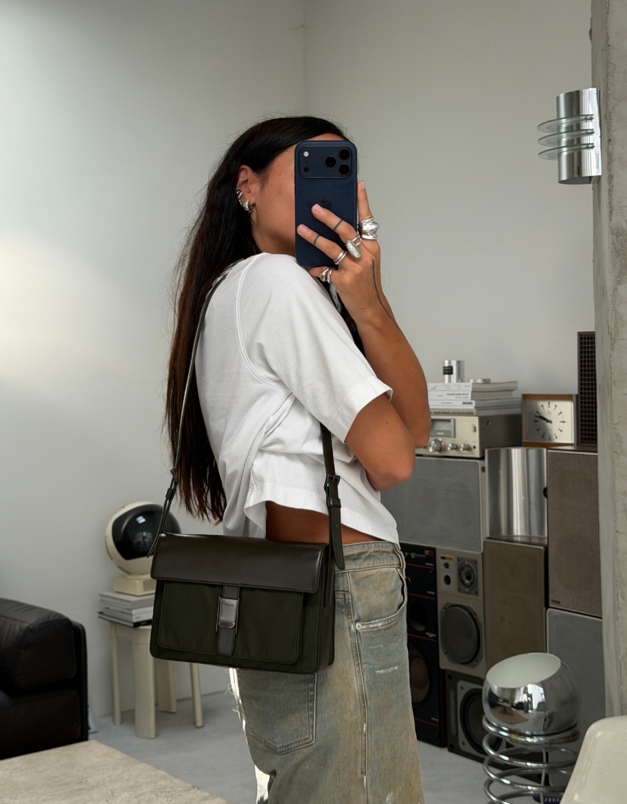 RR ARCHIVE Prada Nylon & Leather Shoulder Bag