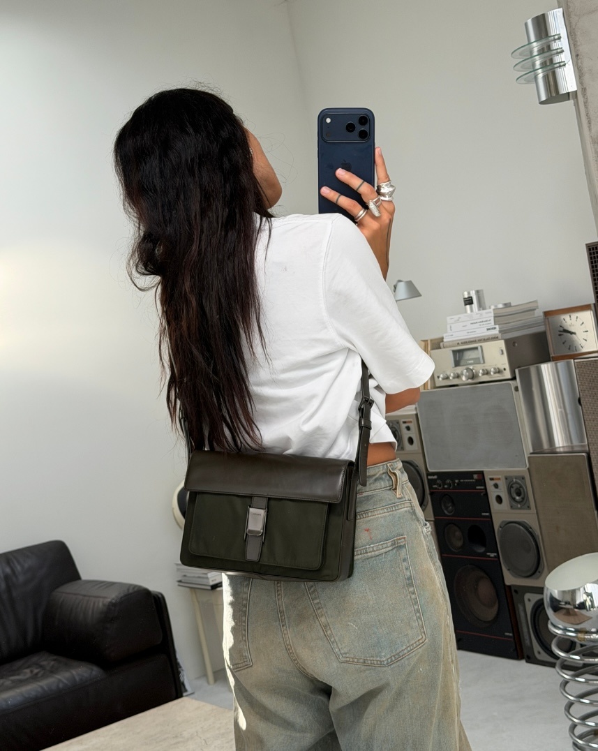 RR ARCHIVE Prada Nylon & Leather Shoulder Bag