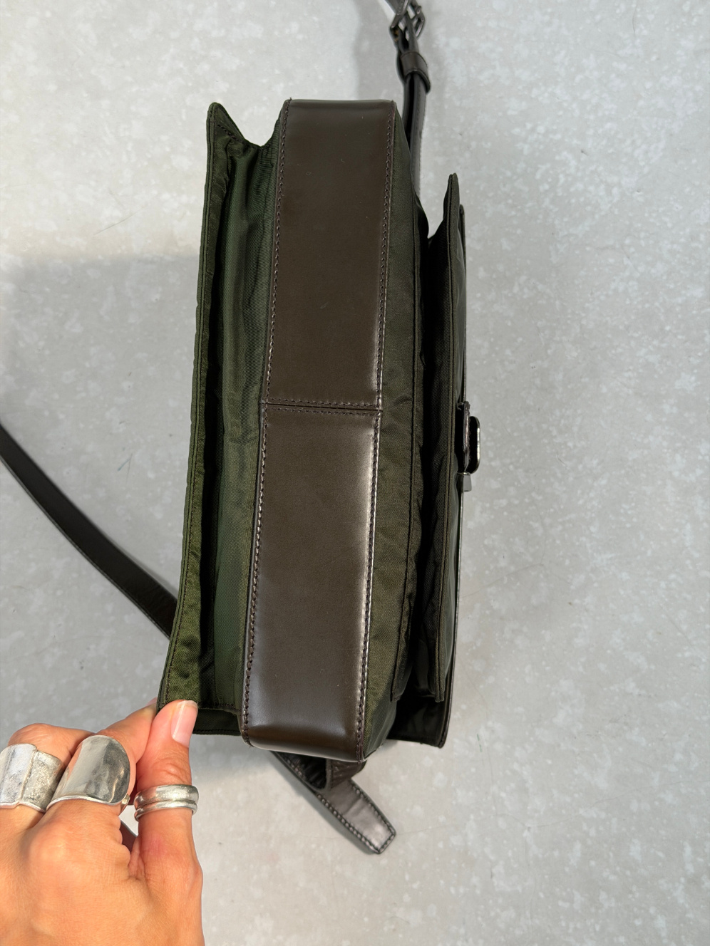 RR ARCHIVE Prada Nylon & Leather Shoulder Bag