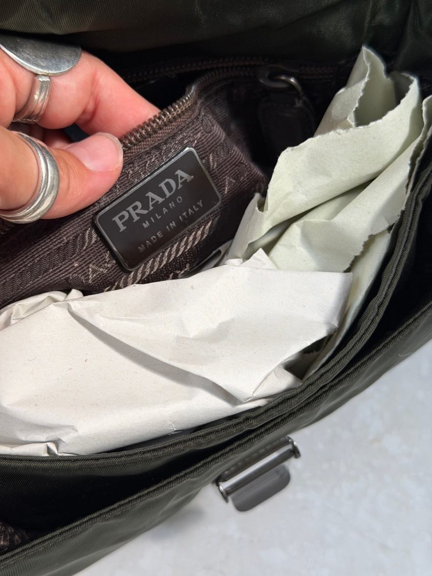 RR ARCHIVE Prada Nylon & Leather Shoulder Bag