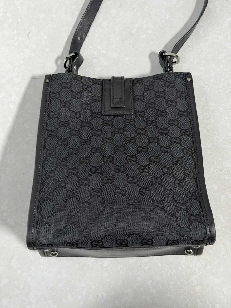 RR ARCHIVE Gucci GG Canvas & Leather Shoulder Bag