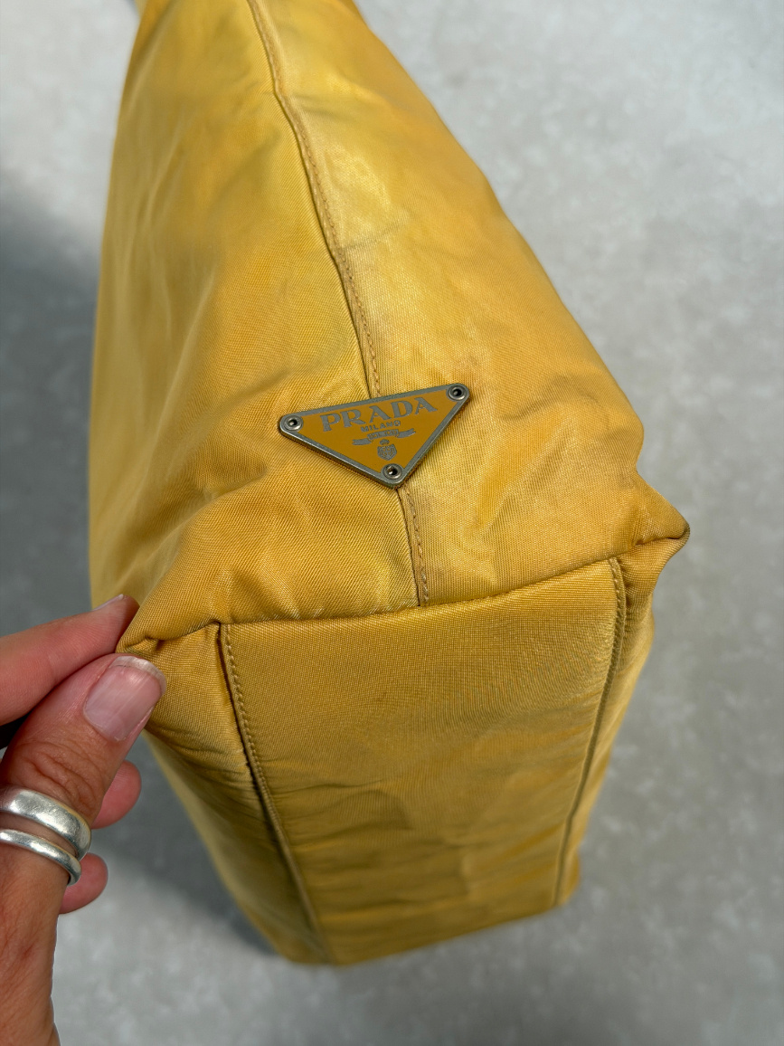 RR ARCHIVE Prada Nylon Plexi Handle Shoulder Bag