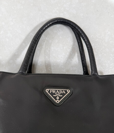 Prada Leather Midi Tote - Rough Riders