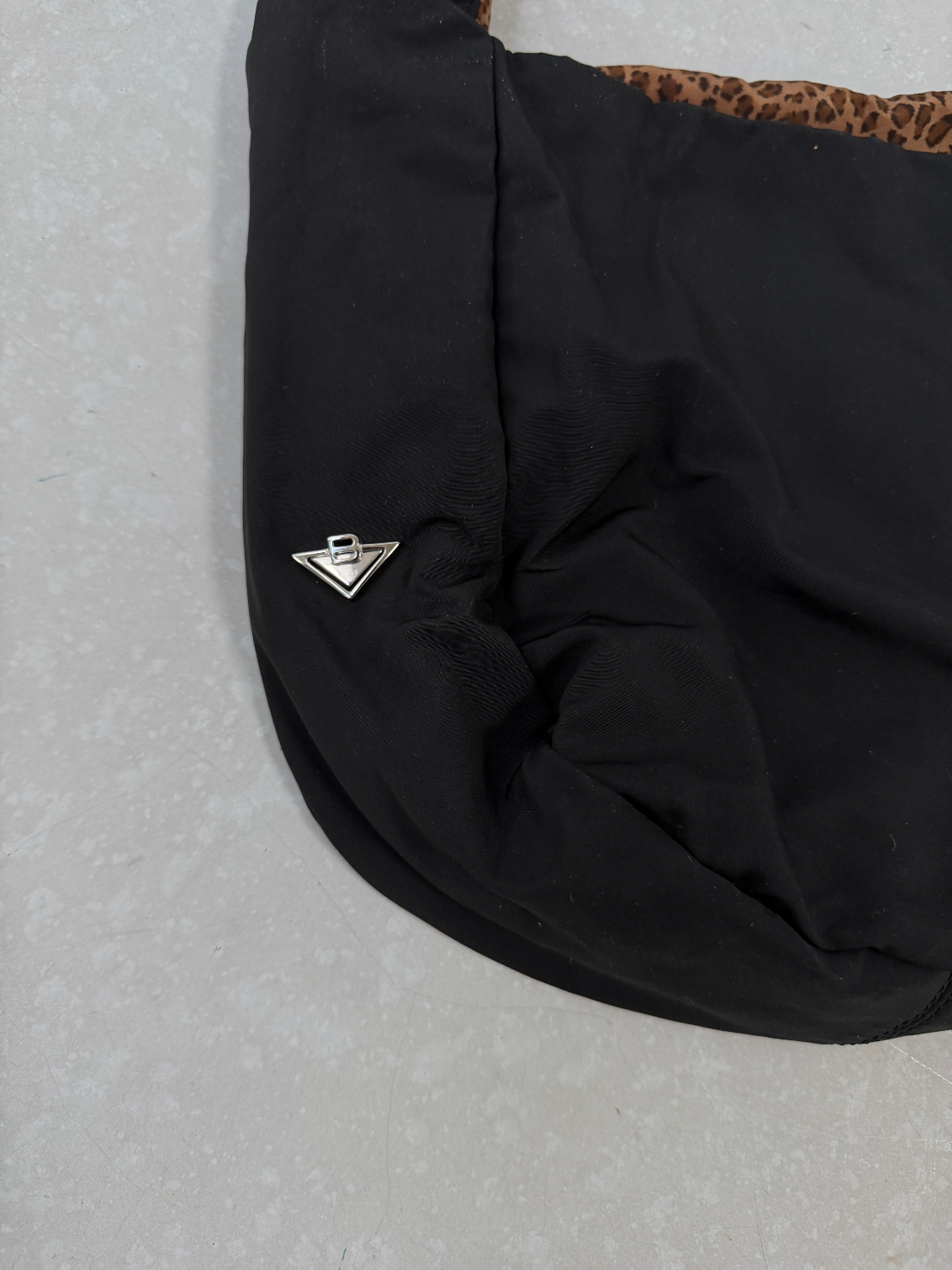 RR ARCHIVE Bottega Veneta Nylon Leopard Bucket Bag