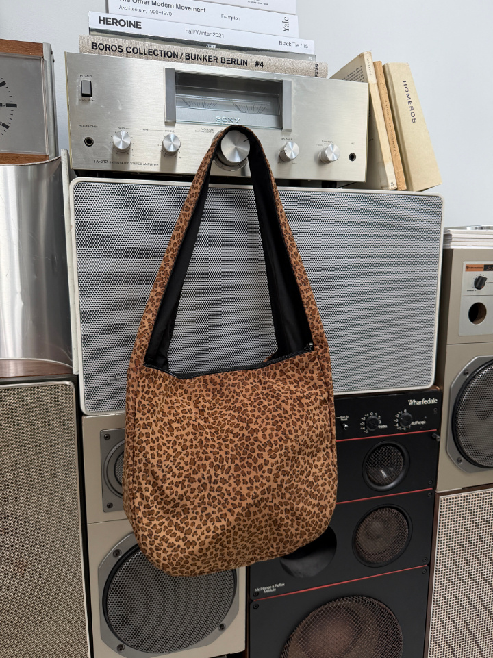 RR ARCHIVE Bottega Veneta Nylon Leopard Bucket Bag