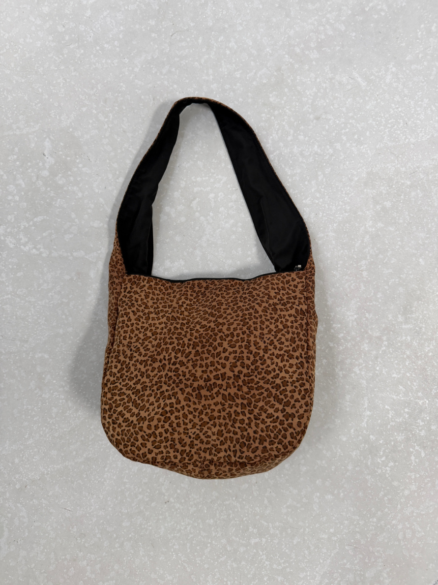 RR ARCHIVE Bottega Veneta Nylon Leopard Bucket Bag