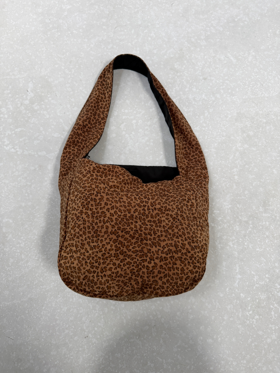 RR ARCHIVE Bottega Veneta Nylon Leopard Bucket Bag