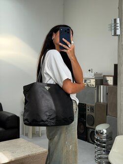 RR ARCHIVE Prada Nylon Double Handle Big Tote