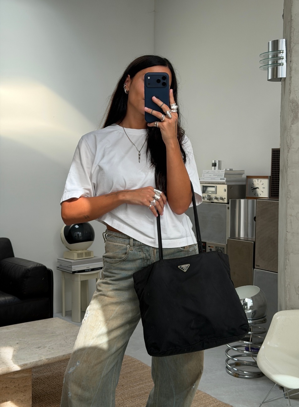 RR ARCHIVE Prada Nylon Double Handle Big Tote