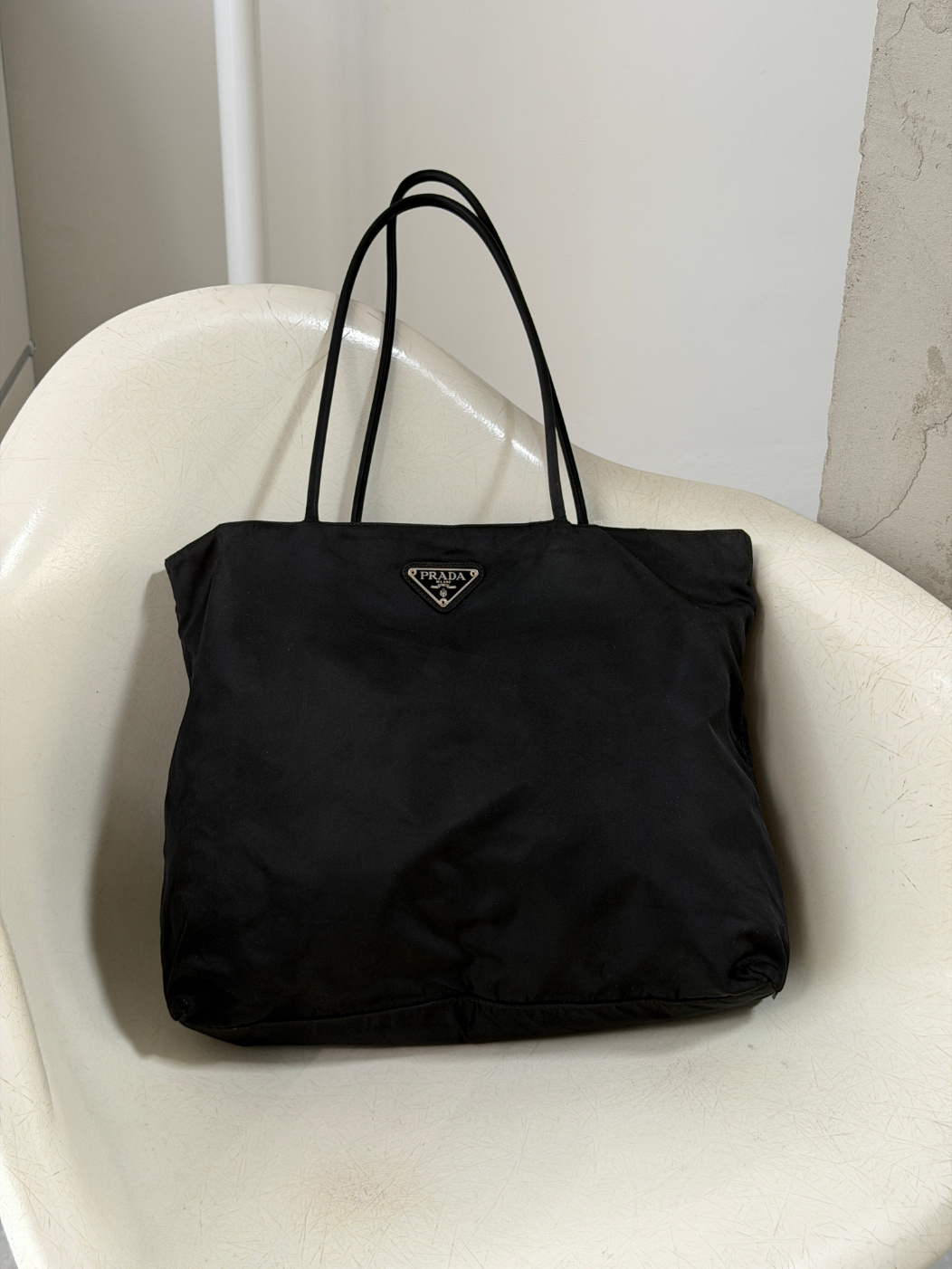 RR ARCHIVE Prada Nylon Double Handle Big Tote