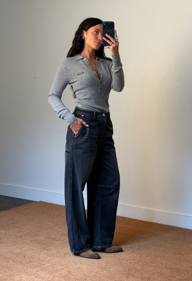 Rotate Wool Longsleeve Polo