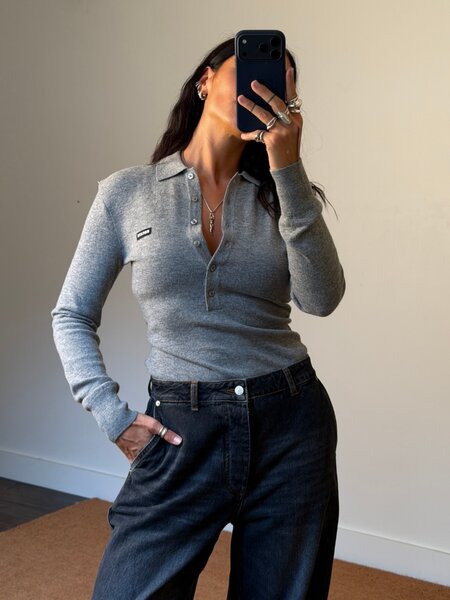 Rotate Wool Longsleeve Polo