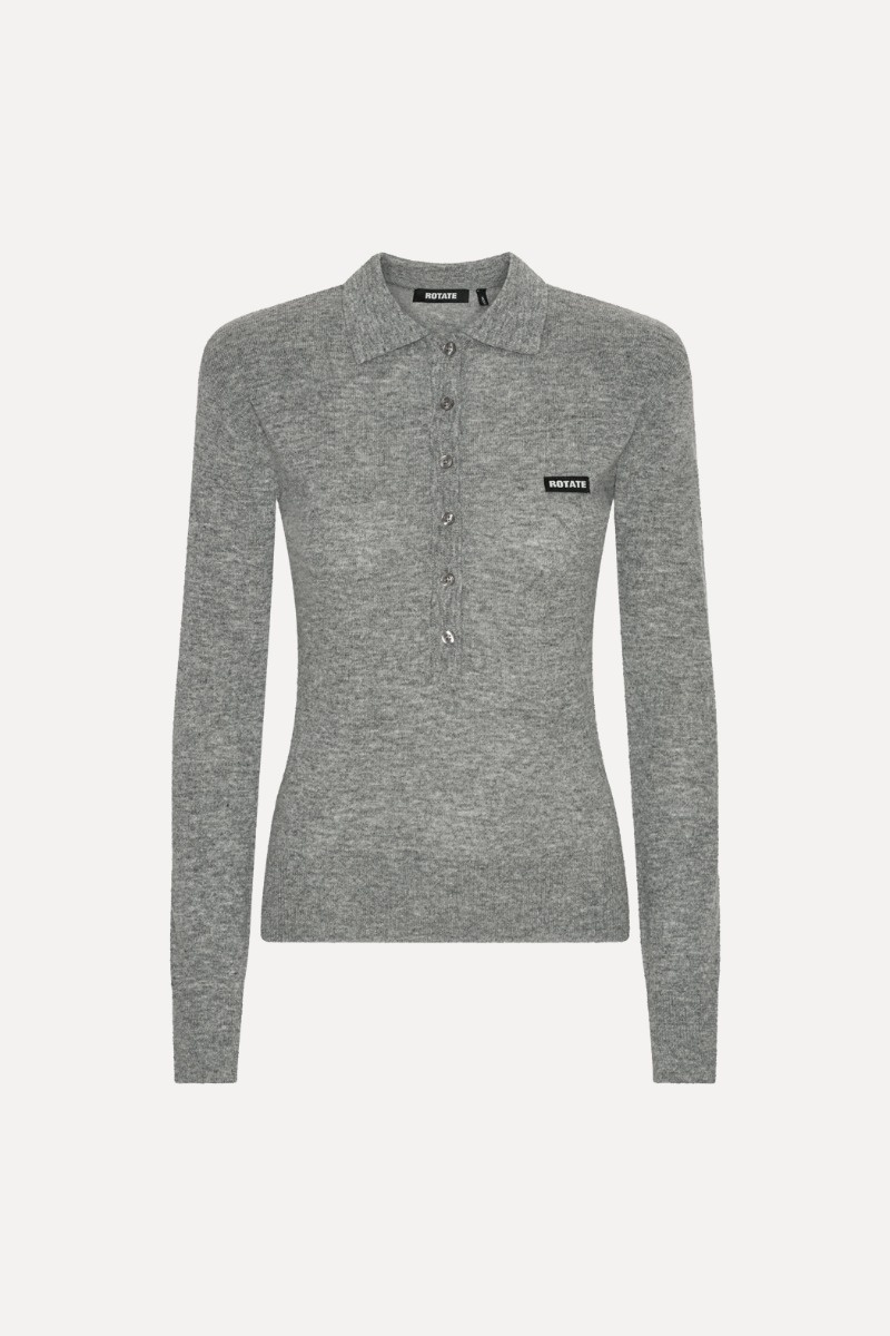 Rotate Wool Longsleeve Polo
